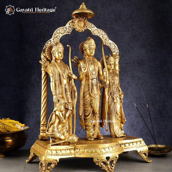 Brass Ram Darbar Statue – Divine Royalty in Brass | Gayatri Heritage