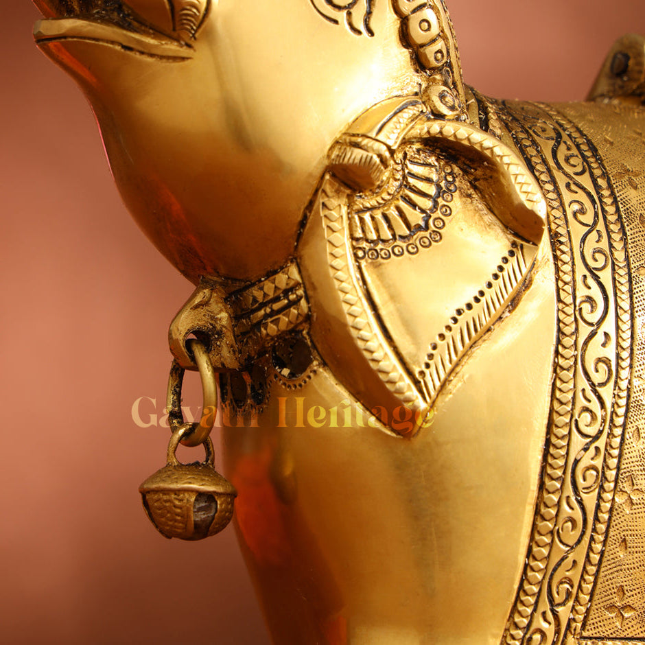 Brass Elephant Diya with Bell – Divine Light & Charm | Gayatri Heritage