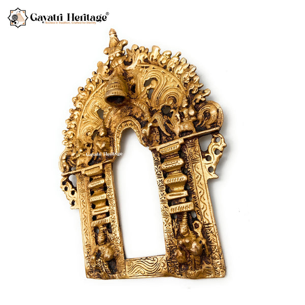 Brass Prabhavali Frame – Sacred Spiritual Wall Décor | Gayatri Heritage