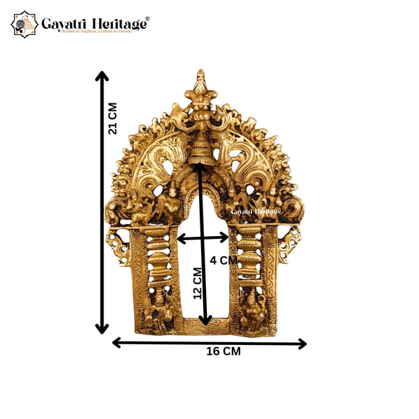 Brass Prabhavali Frame – Sacred Spiritual Wall Décor | Gayatri Heritage