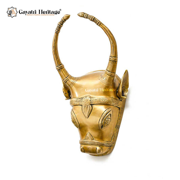 Brass Wall Decor Cow Head – Rustic Traditional Elegance | Gayatri Heritage