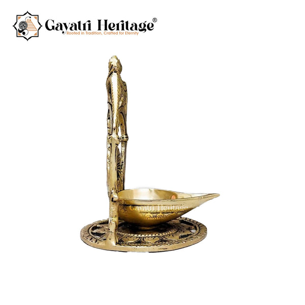 Brass Parrot Couple Vilakku – Ethereal Lighting Décor | Gayatri Heritage