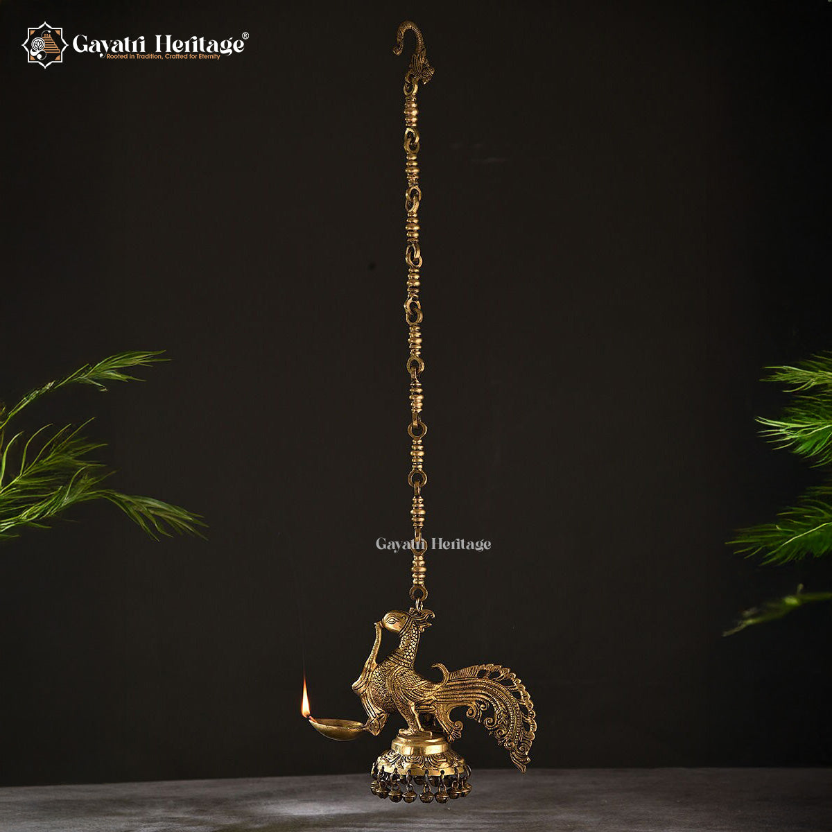 Brass Sparrow Diya – Elegant Home Décor | Gayatri Heritage