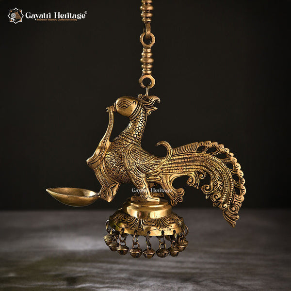 Brass Sparrow Diya – Elegant Home Décor | Gayatri Heritage