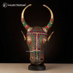 Brass Nandi Head – Artistic Stone Work | Gayatri Heritage