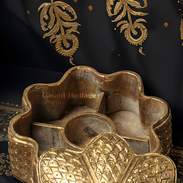 Brass Mukhawas Box – Unique Classic Design Décor | Gayatri Heritage