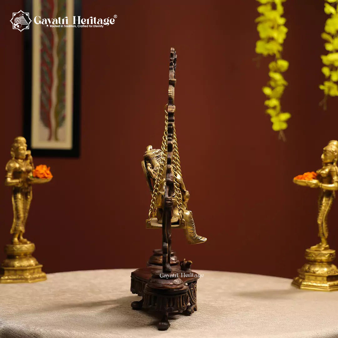 Brass Ganesha Jhula – Divine Swing Décor | Gayatri Heritage