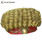 Brass Ravan Face with Sita on Back – Unique Mythological Idol