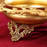 Brass Peacock Urli with Bell – Elegant Traditional Centerpiece | Gayatri Heritage Gayatri Heritage