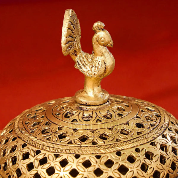 Brass Tortoise Peacock Dhoop Dani (Incense Holder) – Spiritual Aroma | Gayatri Heritage Gayatri Heritage