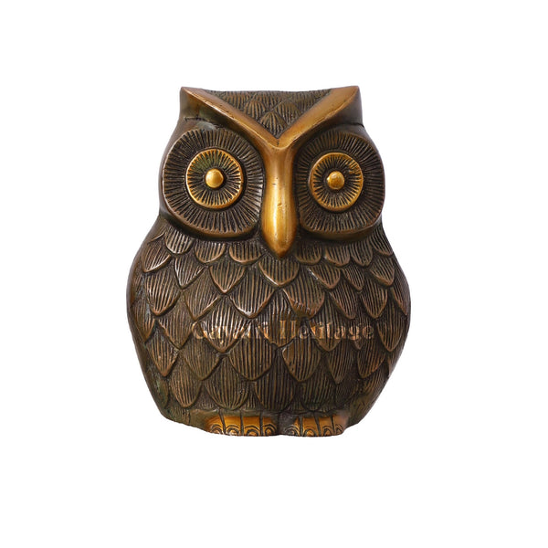 Brass Vintage Owl Statue – Timeless Wisdom in Brass | Gayatri Heritage