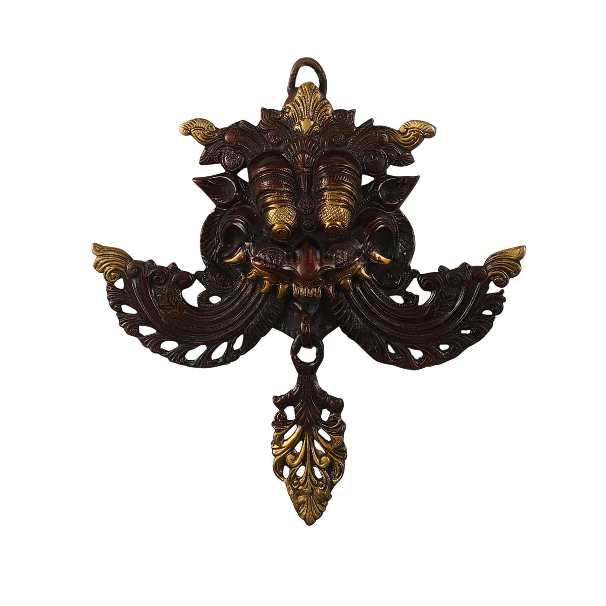 Brass Kirtimukha Wall Hanging Mask – Ward Off Evil with Sacred Protection | Gayatri Heritage