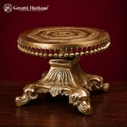 Brass Chowki Stand – Sturdy Puja Pedestal | Gayatri Heritage