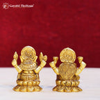 Brass Ganesh Lakshmi Idols – Auspicious Blessings for Home