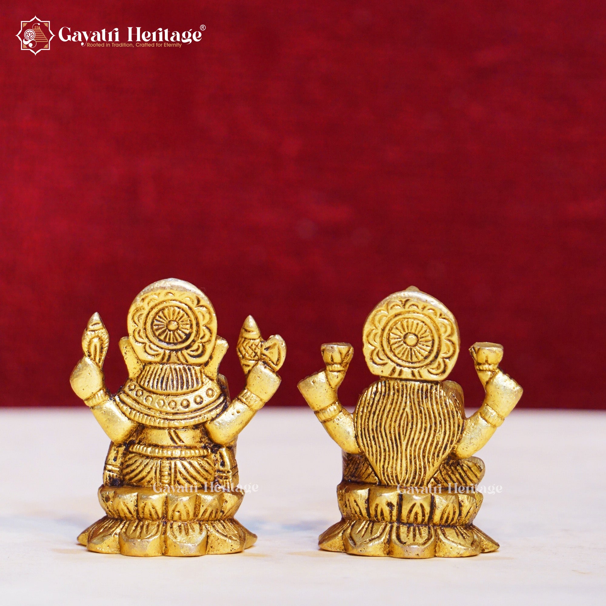 Brass Ganesh Lakshmi Idols – Auspicious Blessings for Home