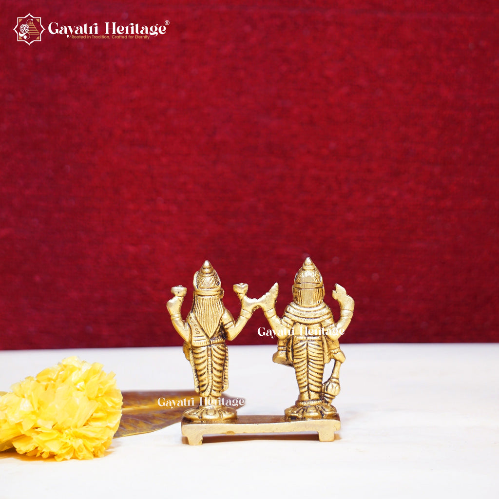 Brass Vishnu Lakshmi Idol – Divine Prosperity & Blessings Statue