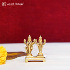 Brass Small Vishnu Lakshmi Idol – Divine Blessings Statue