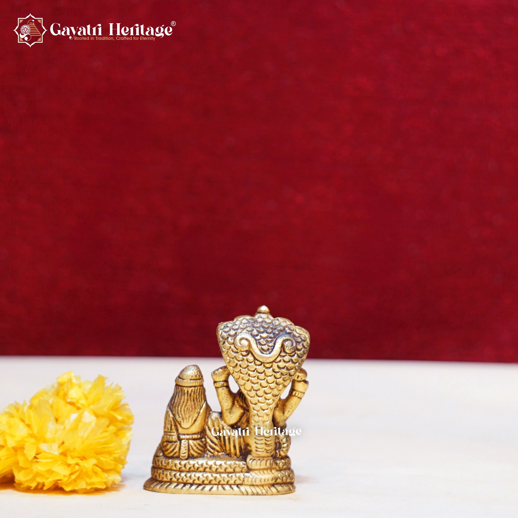 Brass Vishnu Lakshmi Idol – Divine Prosperity & Blessings