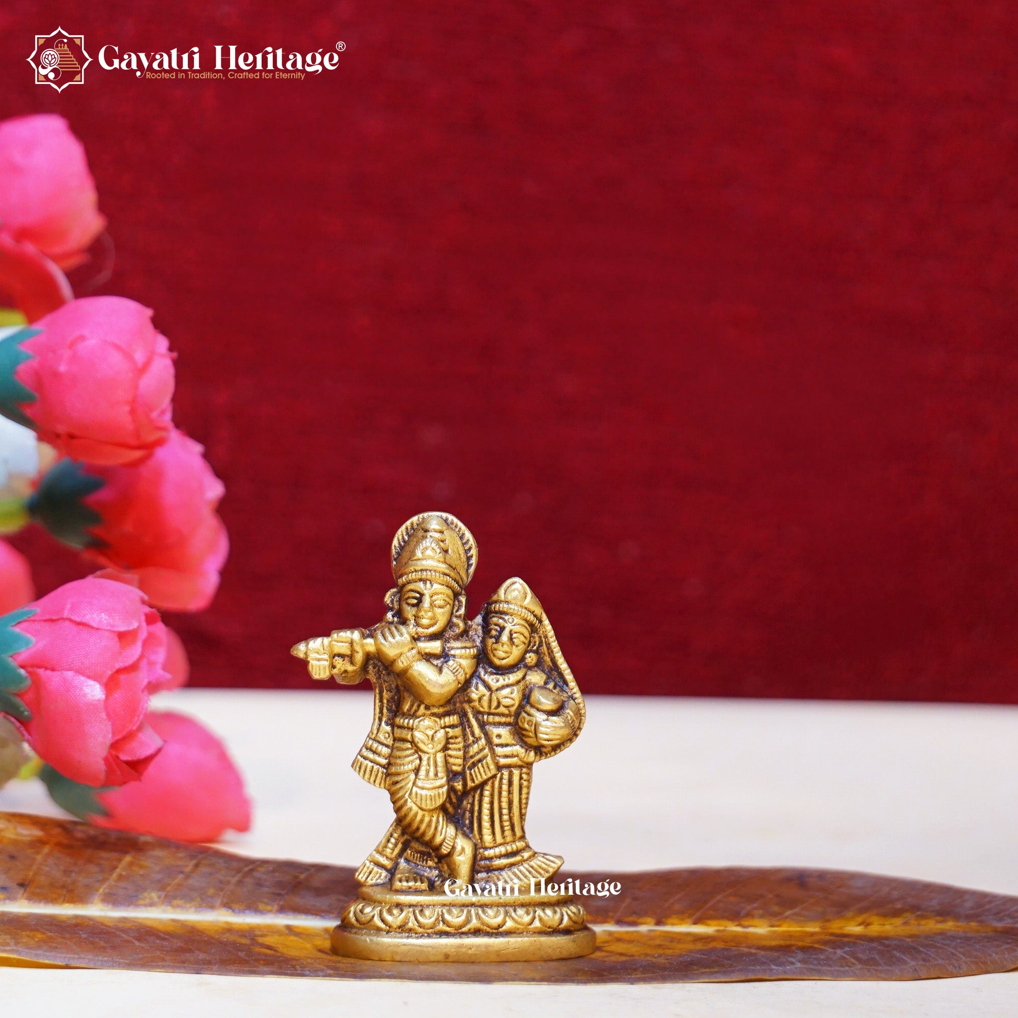 Brass Radha Krishna Idol – Divine Love & Eternal Blessings