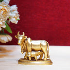Brass Cow and Calf Idol – Sacred Symbol of Nurturing & Prosperity