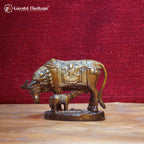 Brass Cow Idol – Sacred Symbol in Elegant Brown Finish