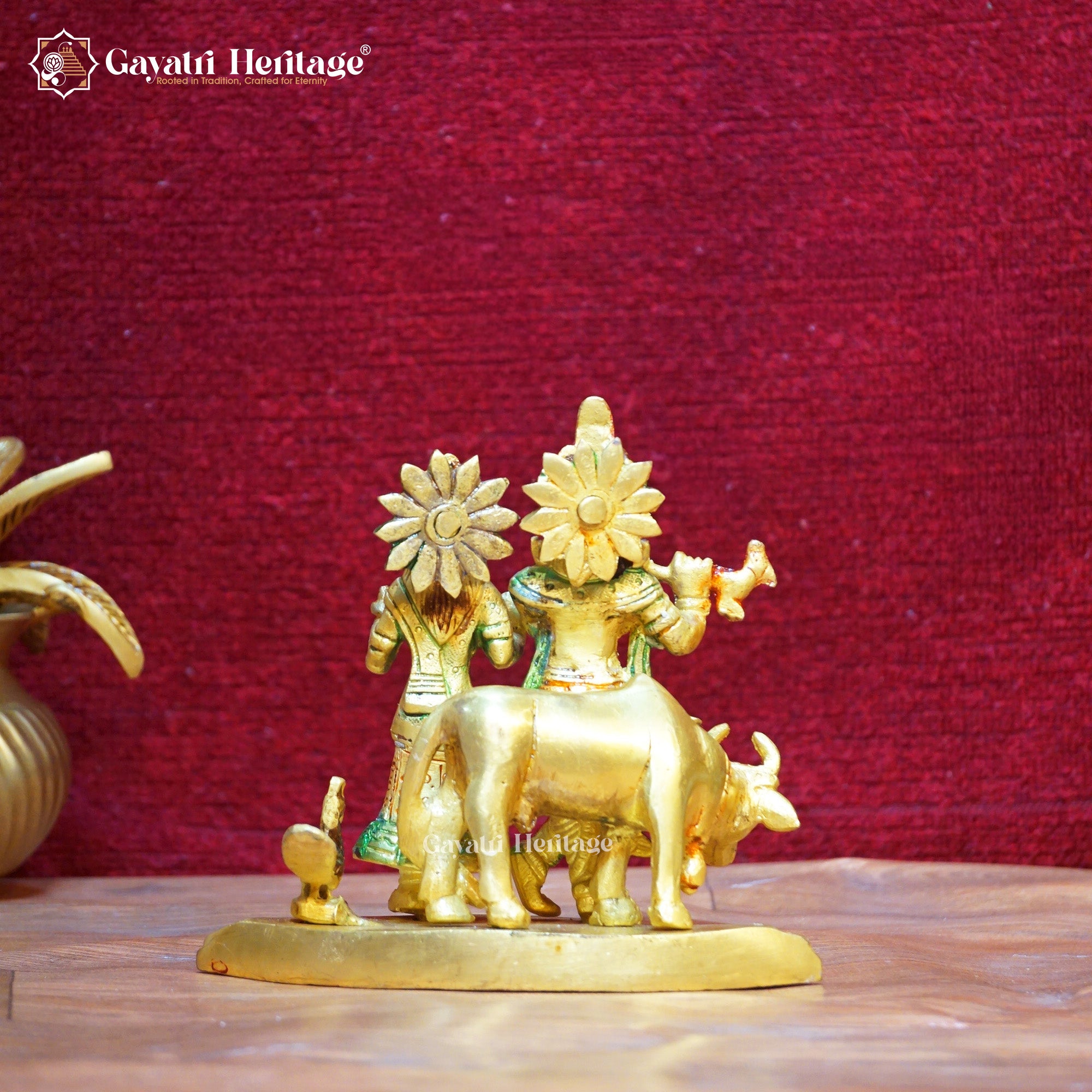 Brass Small Radha Krishna – Multicolor Divine Love & Beauty