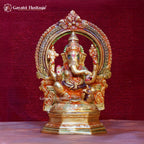 Brass Ganesh Idol – Multicolor Beauty with Divine Blessings