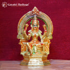 Brass Laxmi Idol – Multicolor Divine Prosperity & Grace