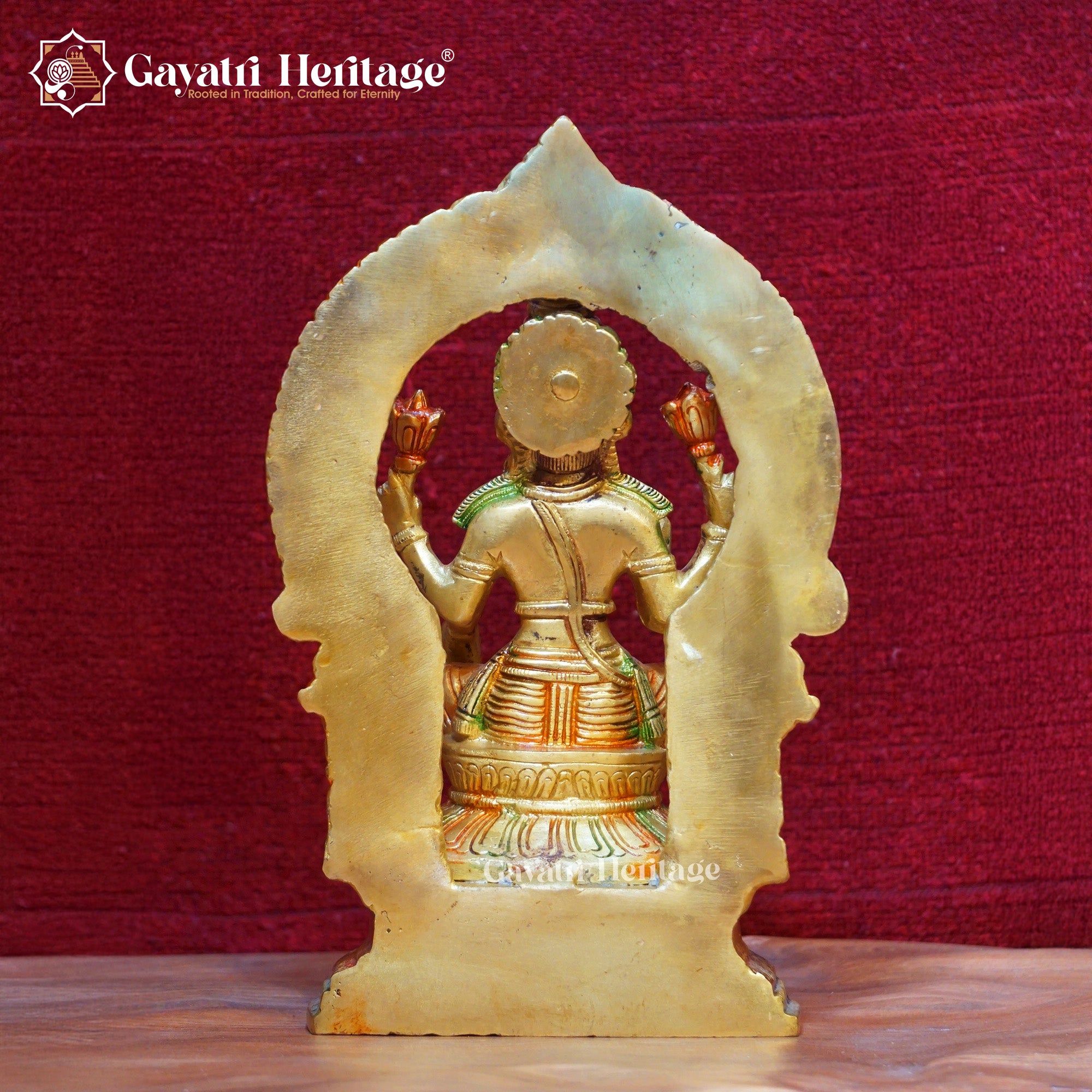 Brass Laxmi Idol – Multicolor Divine Prosperity & Grace