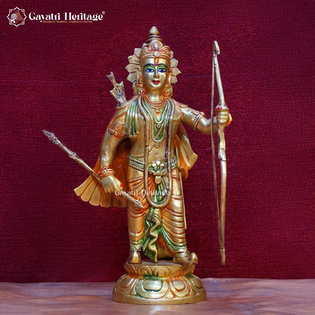 Brass Ram Lalla Statue – Multicolor Divine Grace & Blessings