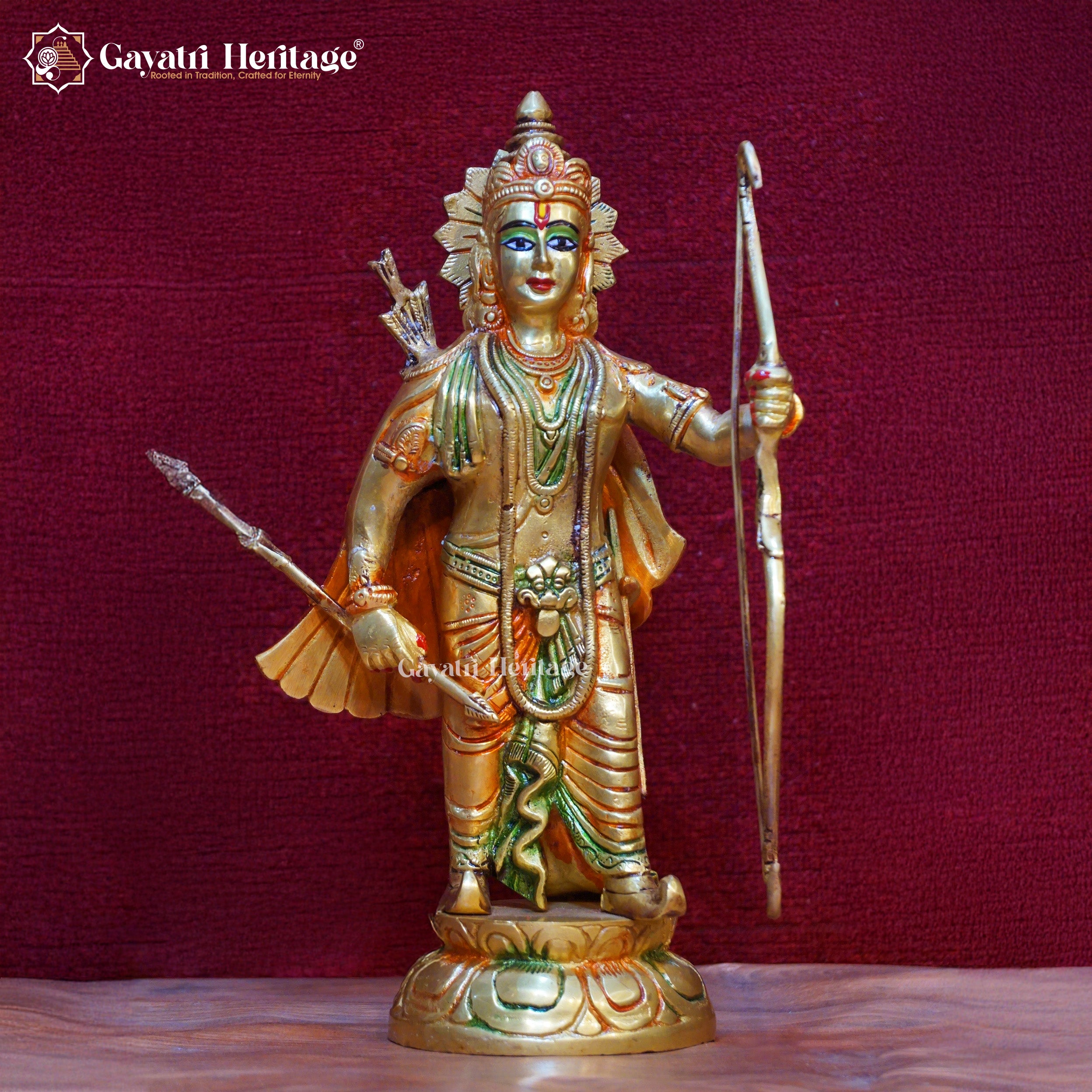 Brass Ram Lalla Statue – Multicolor Divine Grace & Blessings