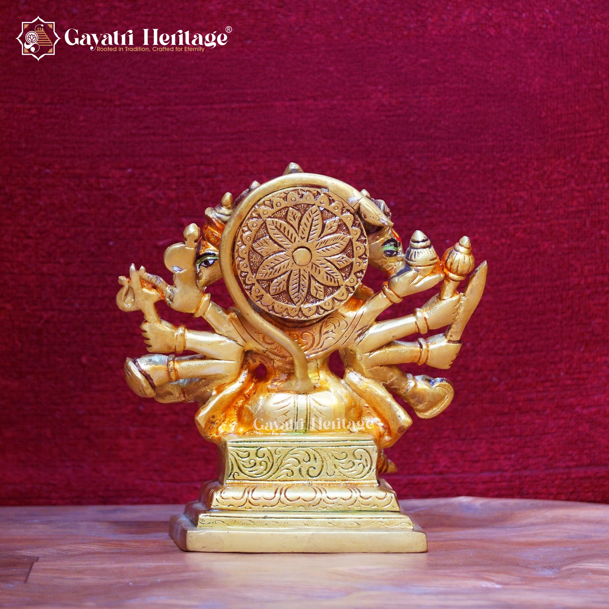 Brass Panchmukhi Hanuman – Multicolor Divine Protection