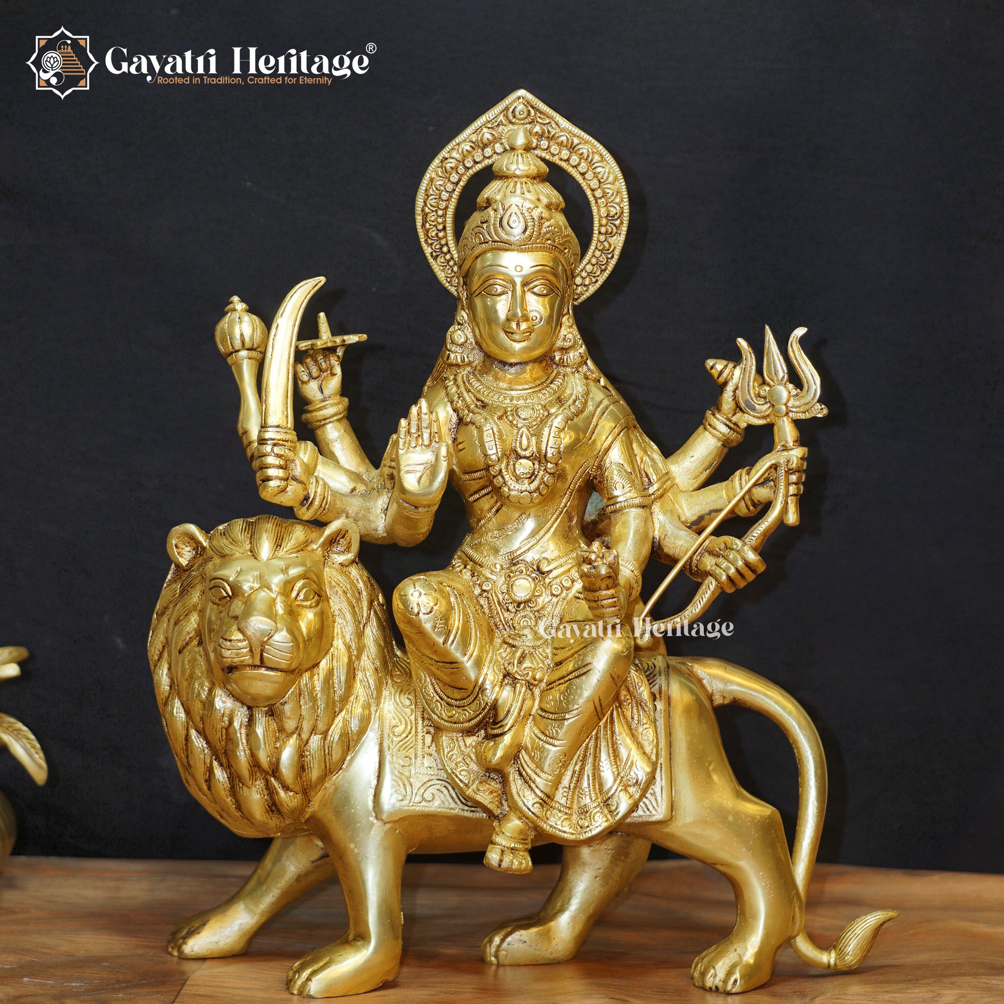Brass Durga Mata Statue – Divine Strength & Protection