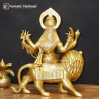 Brass Durga Mata Statue – Divine Strength & Protection