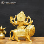Brass Durga Mata – Antique Brass Divine Power & Grace