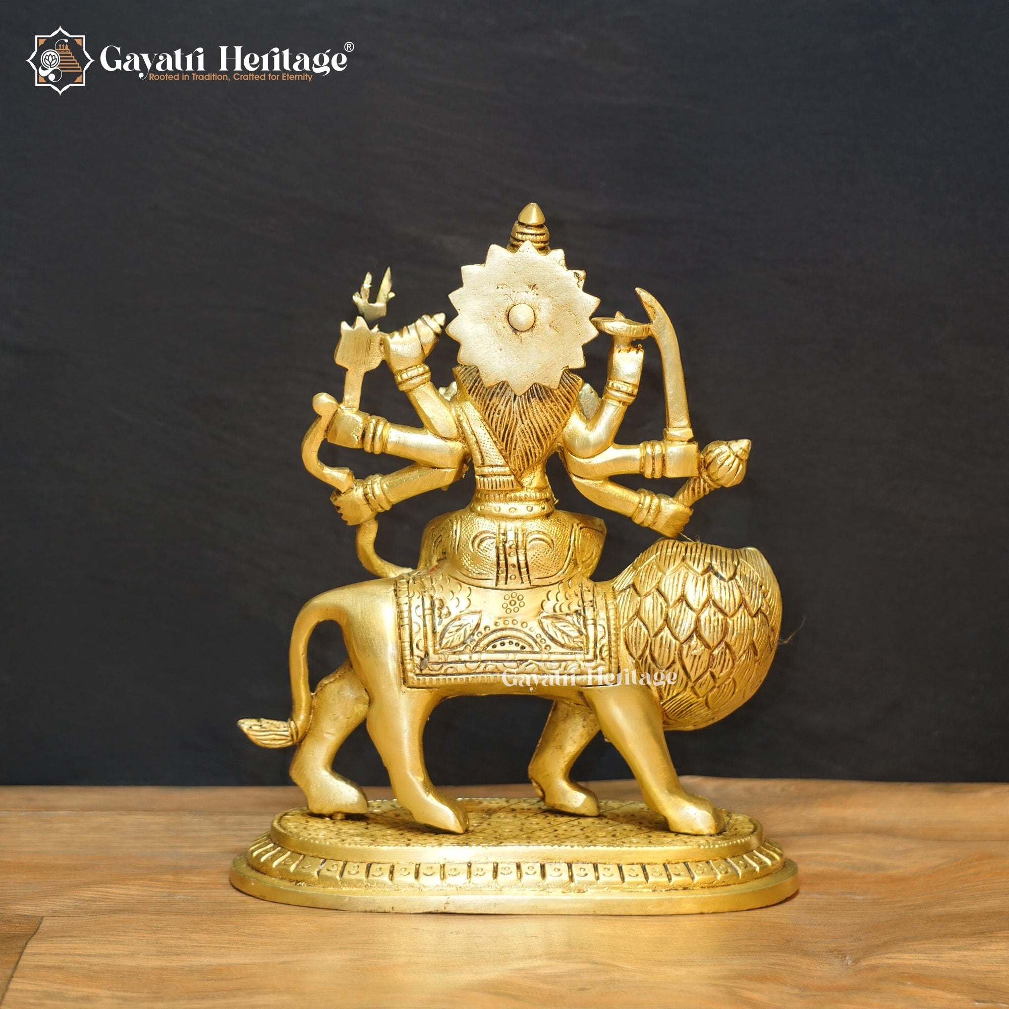 Brass Durga Mata – Divine Grace on Sturdy Base