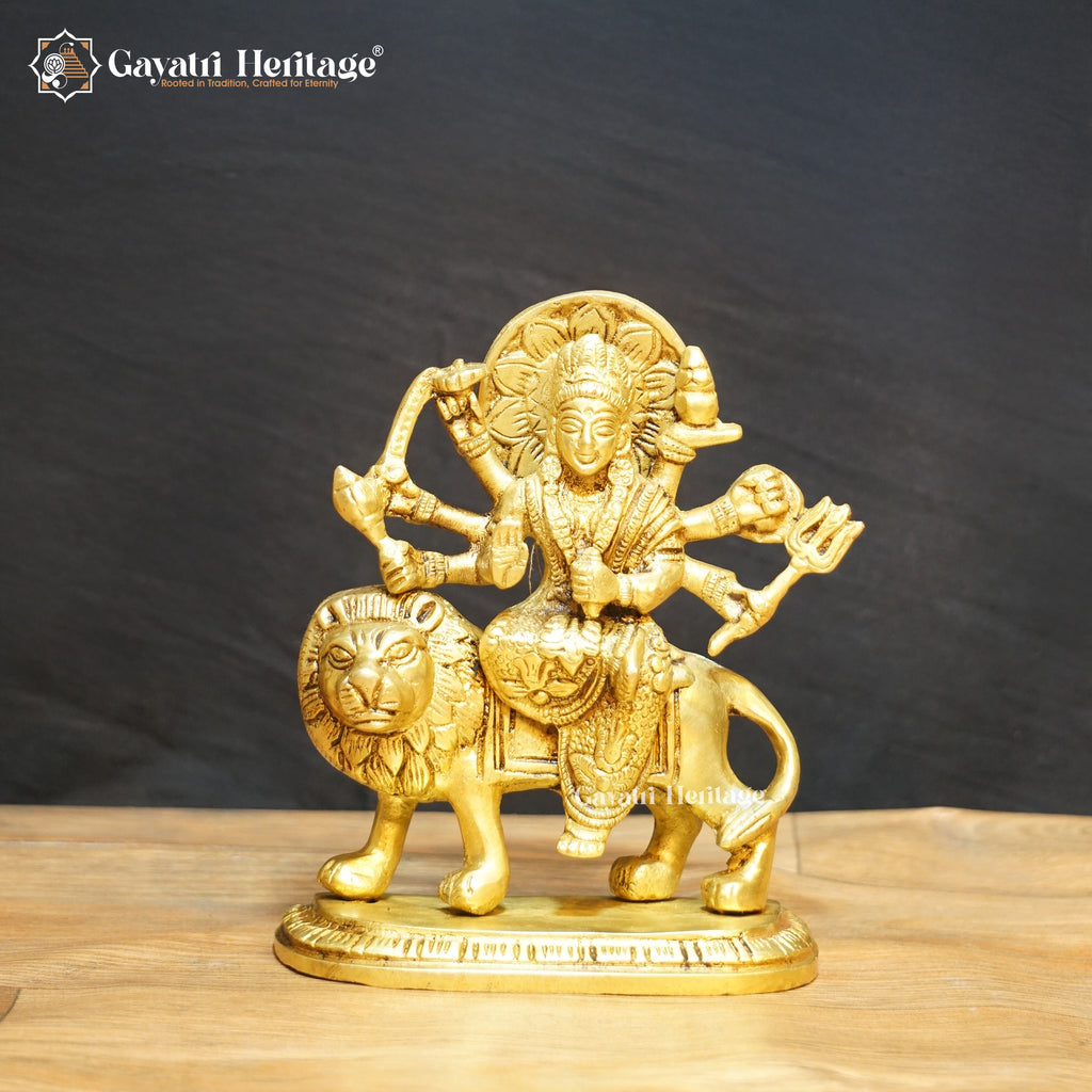 Brass Durga Murti – Divine Goddess Idol for Home & Puja