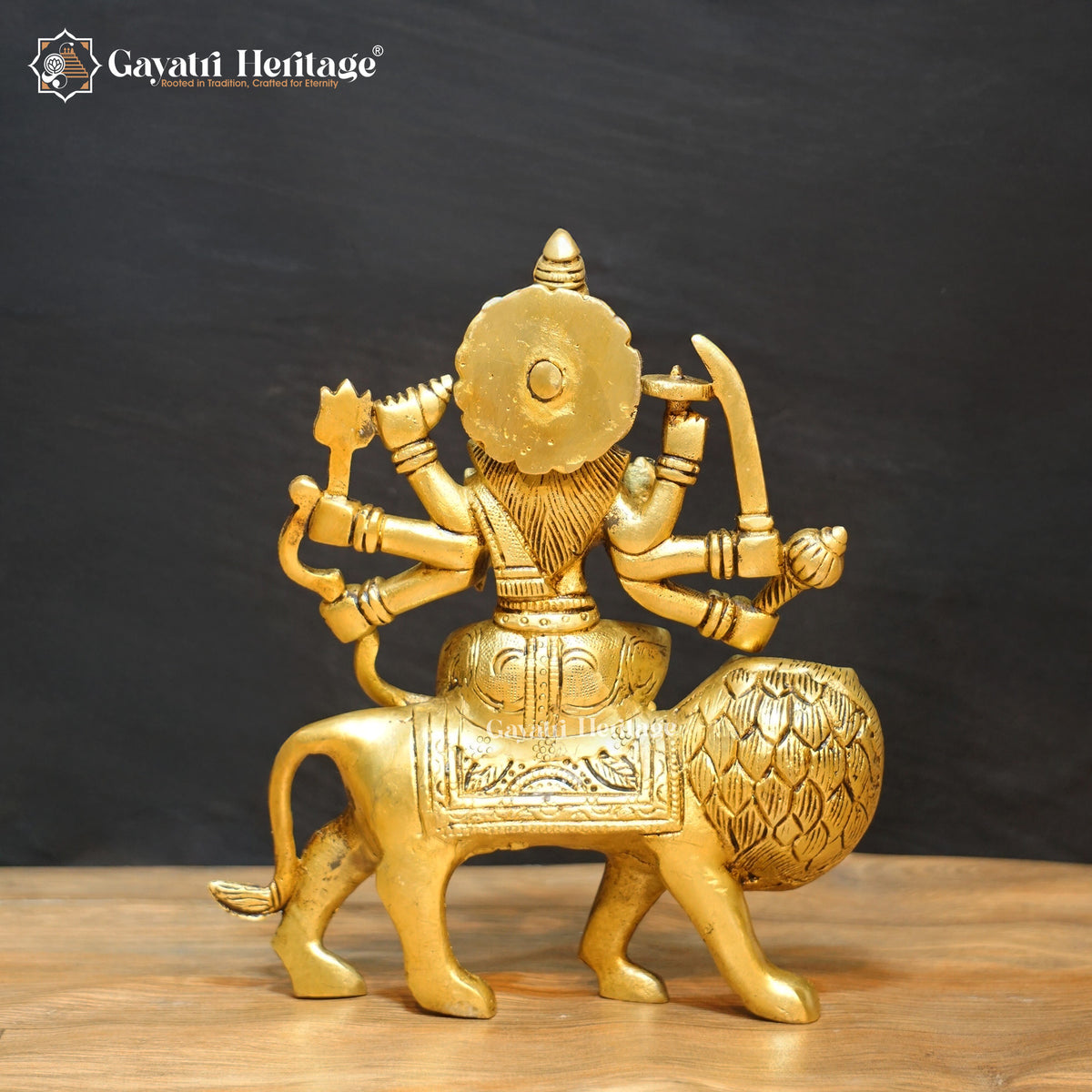Brass Sherawali Mata – Divine Goddess Idol for Puja & Home