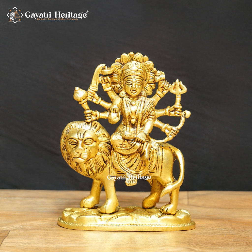 Brass Durga Matarani – Divine Goddess Idol for Worship