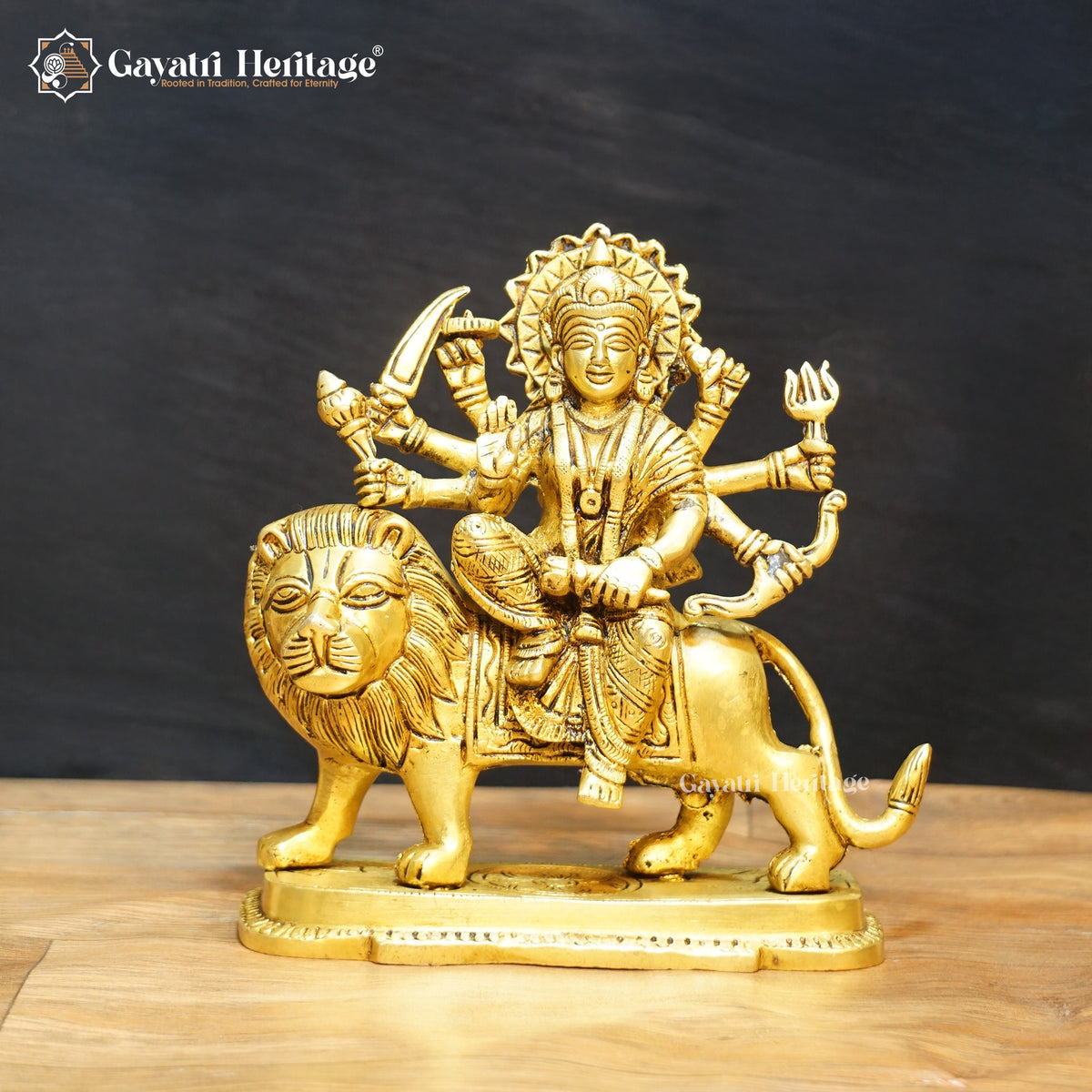 Brass Sherawali Mata Murti – Divine Goddess Idol