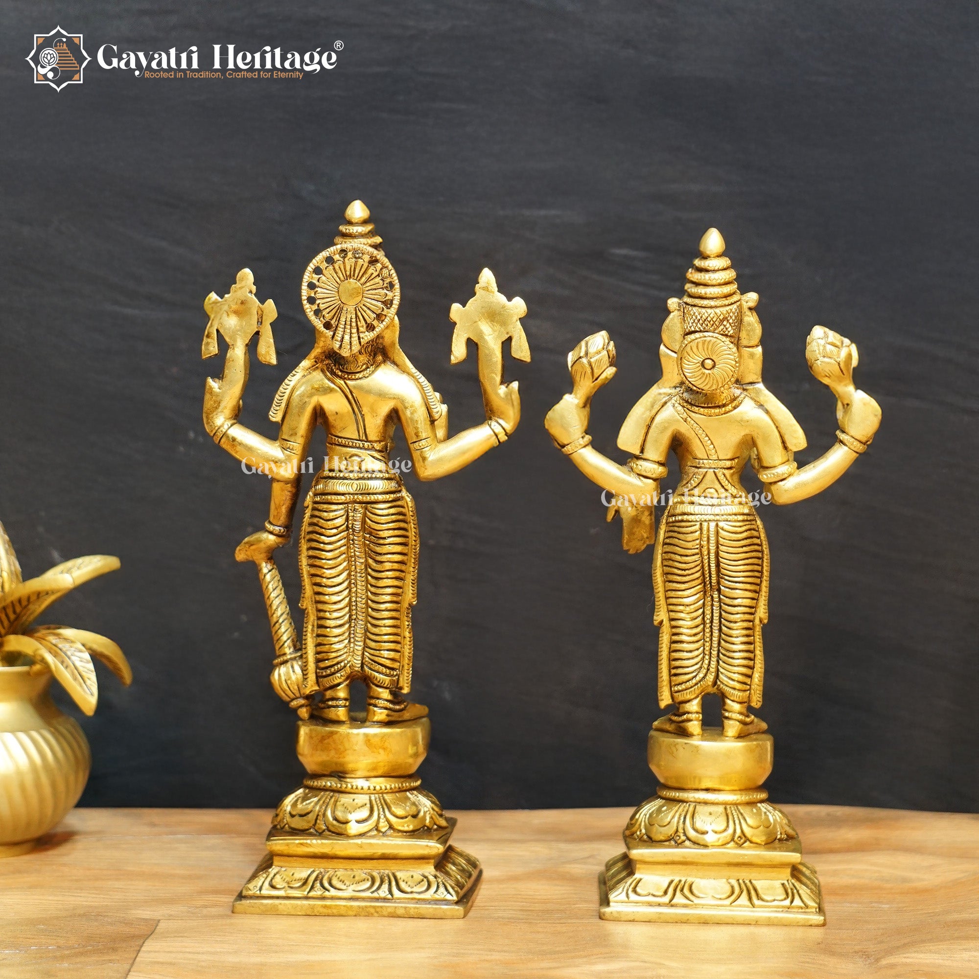 Brass Vishnu Laxmi – Superfine South Indian Style Idol