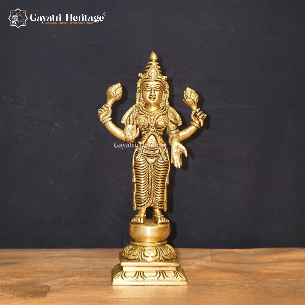 Brass Laxmi – South Indian Style Goddess Idol