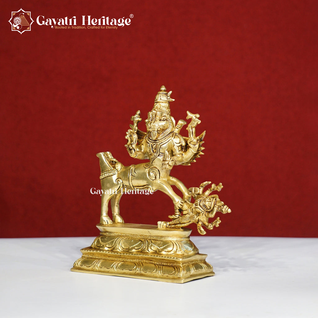 Brass Sarweshwara Statue  – South Indian Divine Idol | Gayatri Heritage
