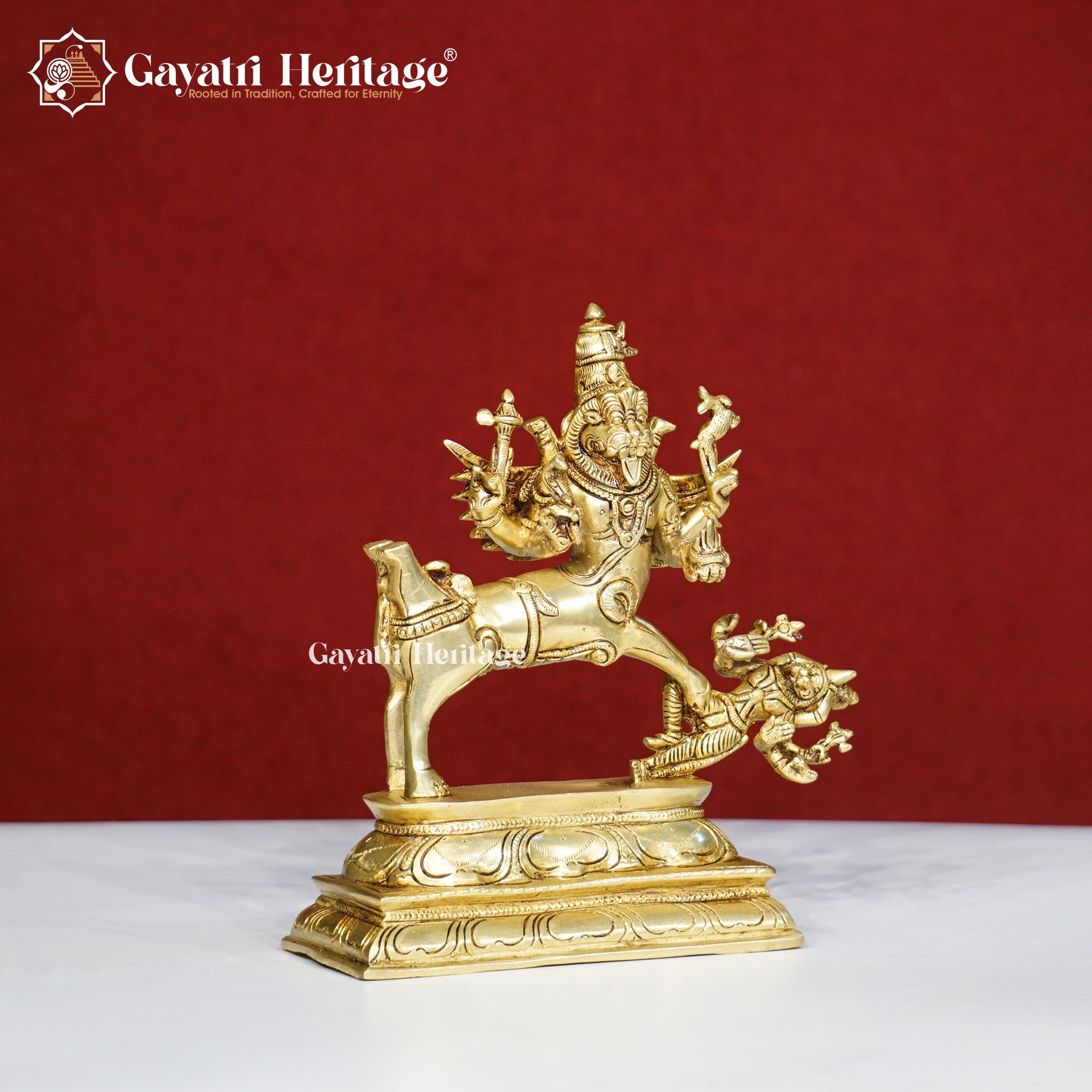 Brass Sarweshwara Statue  – South Indian Divine Idol | Gayatri Heritage