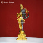 Brass Ardhanarishwara – South Indian Style Divine Idol | Gayatri Heritage