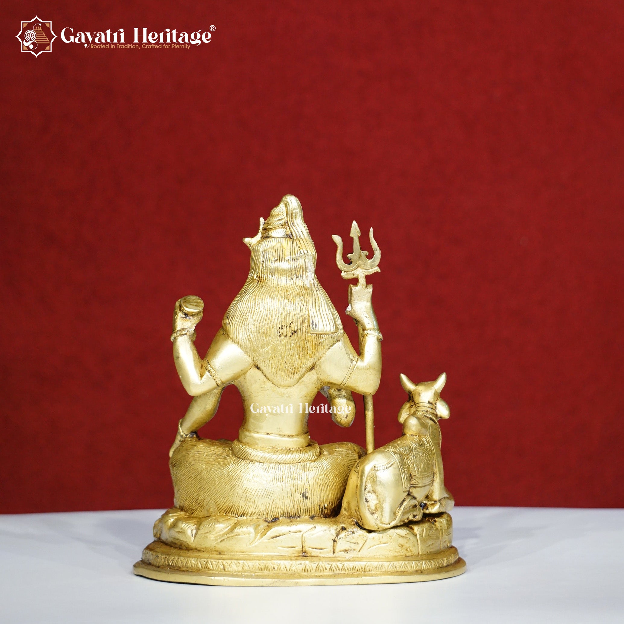 Brass Mahadev Statue with Nandi – Divine Shiva Idol for Pooja & Decor