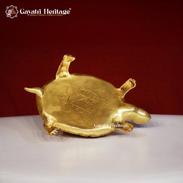 Brass Turtle with Yantra – Vastu Remedy for Prosperity & Protection