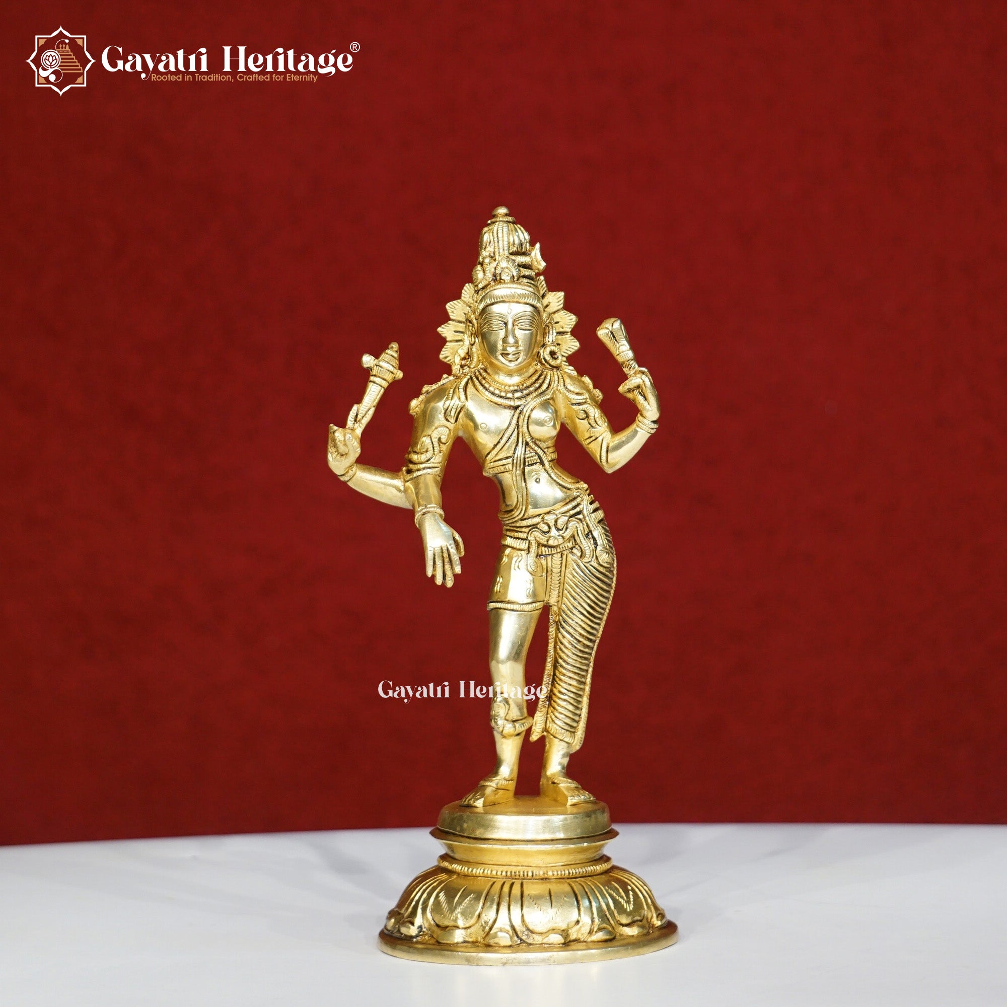 Brass Ardhnari – South Indian Style Divine Idol
