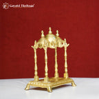 Brass Three Shikhara Temple – Sacred Mandir for Puja & Home Decor