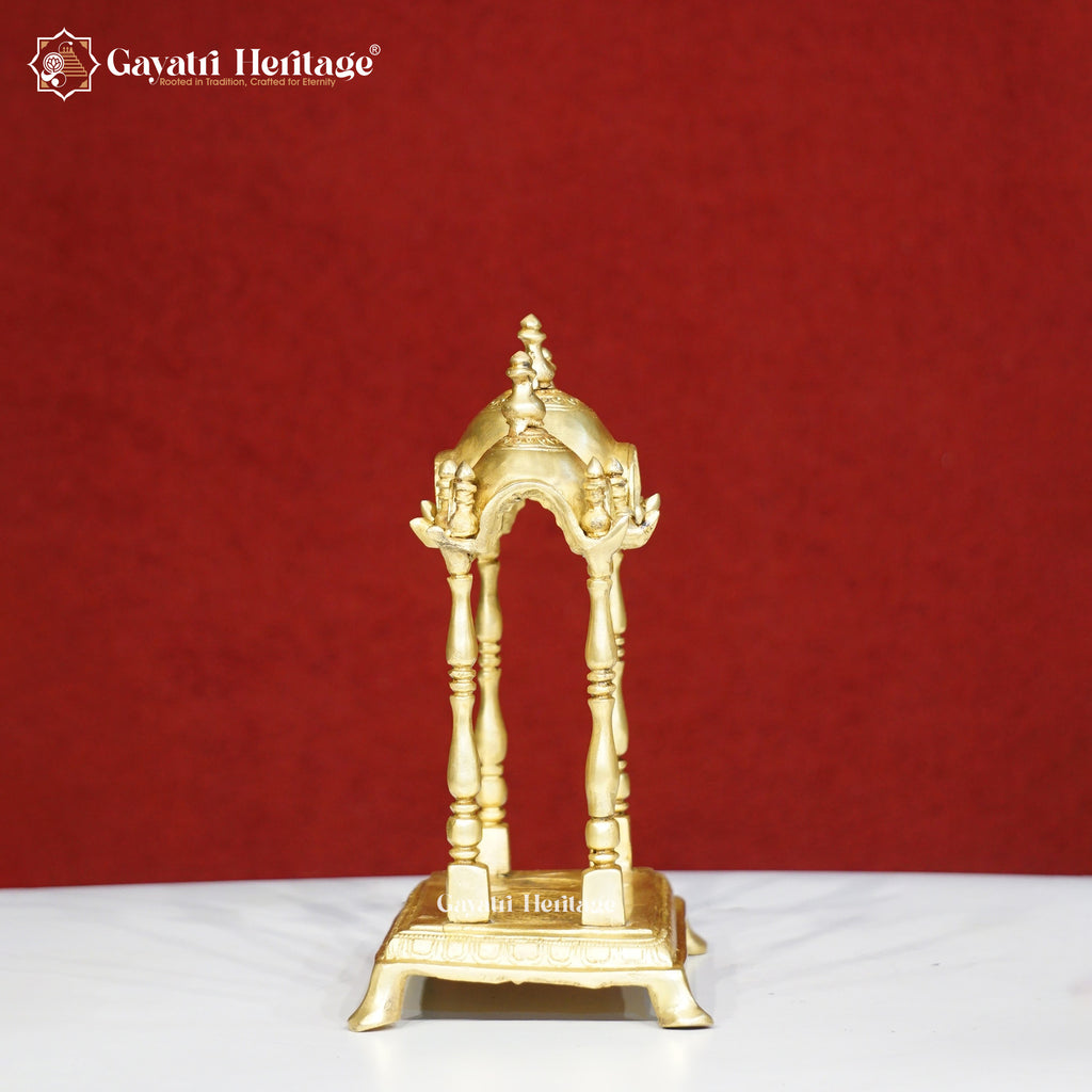 Brass Three Shikhara Temple – Sacred Mandir for Puja & Home Decor